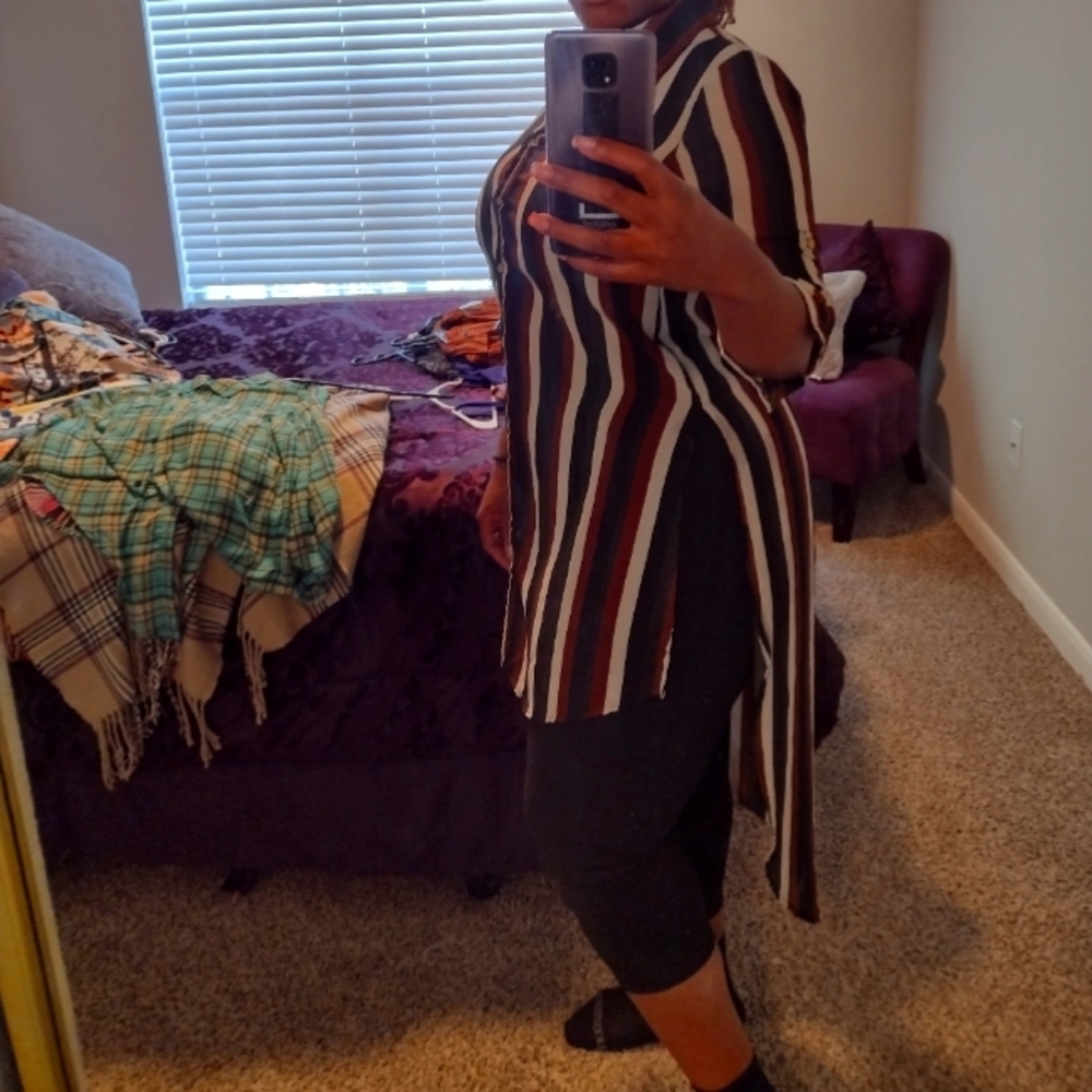 Sheer maternity blouse